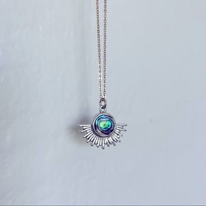 sterling silver half sun necklace